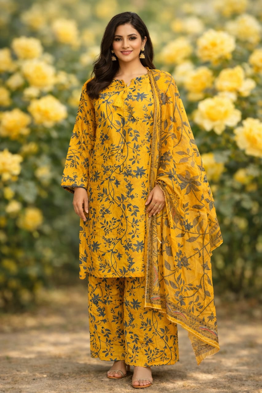 Veloura Sunblossom Luxe – Signature Lawn Ensemble by Perfect Collection