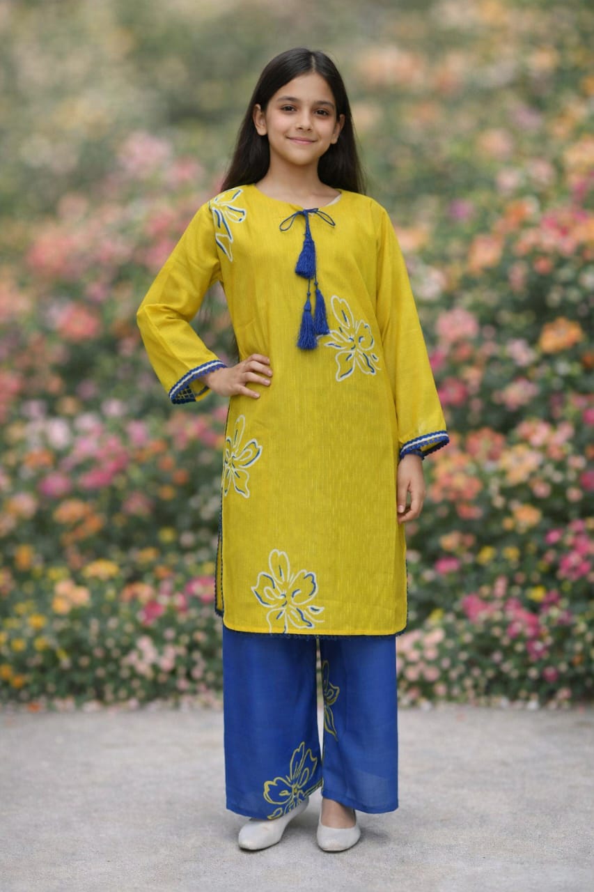 Zariya SunBloom Kids Lawn Set – Premium 2 Piece Outfit