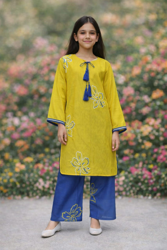 Zariya SunBloom Kids Lawn Set – Premium 2 Piece Outfit