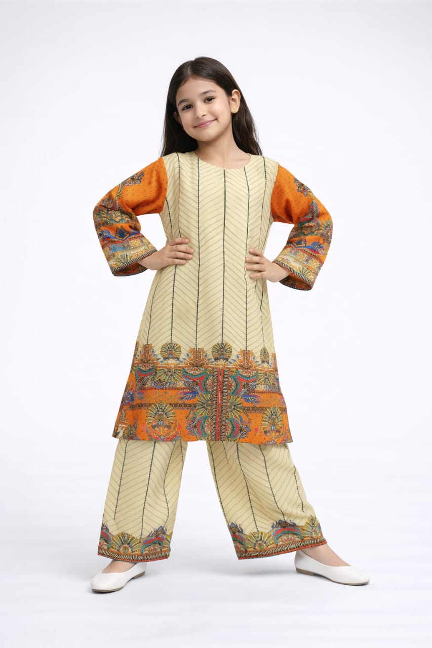 Zivara Desert Bloom Kids Co-Ord Set – Premium Ethnic 2 Piece Outfit