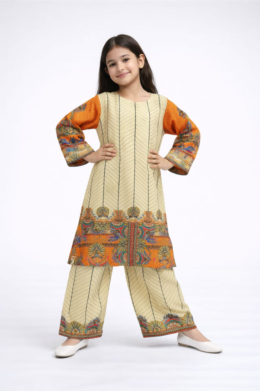 Zivara Desert Bloom Kids Co-Ord Set – Premium Ethnic 2 Piece Outfit