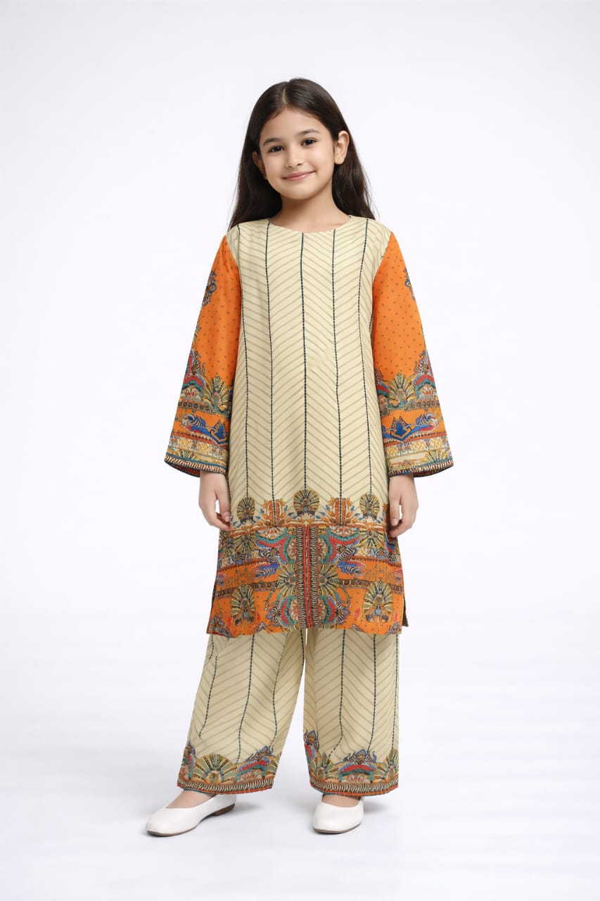 Zivara Desert Bloom Kids Co-Ord Set – Premium Ethnic 2 Piece Outfit