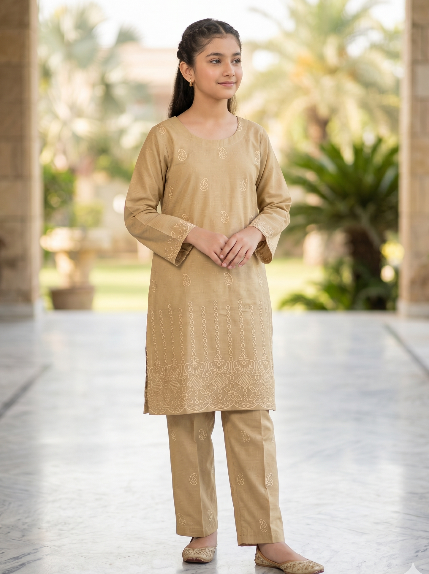 girls-chikankari-embroidered-shalwar-kameez-eid-2026-wheat-gold